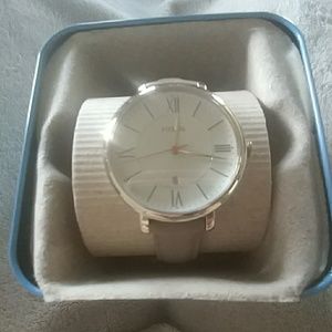 Fossil leather strap classic face watch